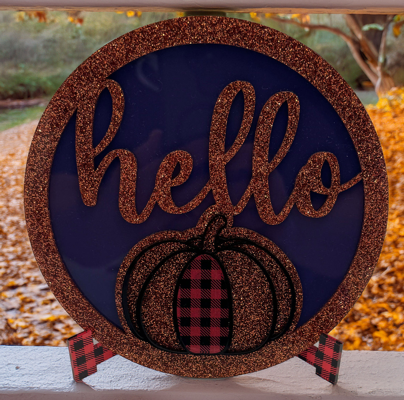 Hello Pumpkin - handmade home decor, handmade gifts online, unique handmade art, handmade wall art, acrylic on canvas paintings, handmade magnets, handmade signs for home, resin art wall decor, shattered glass art - Handmade For You