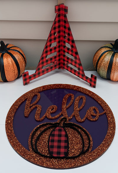 Hello Pumpkin - handmade home decor, handmade gifts online, unique handmade art, handmade wall art, acrylic on canvas paintings, handmade magnets, handmade signs for home, resin art wall decor, shattered glass art - Handmade For You