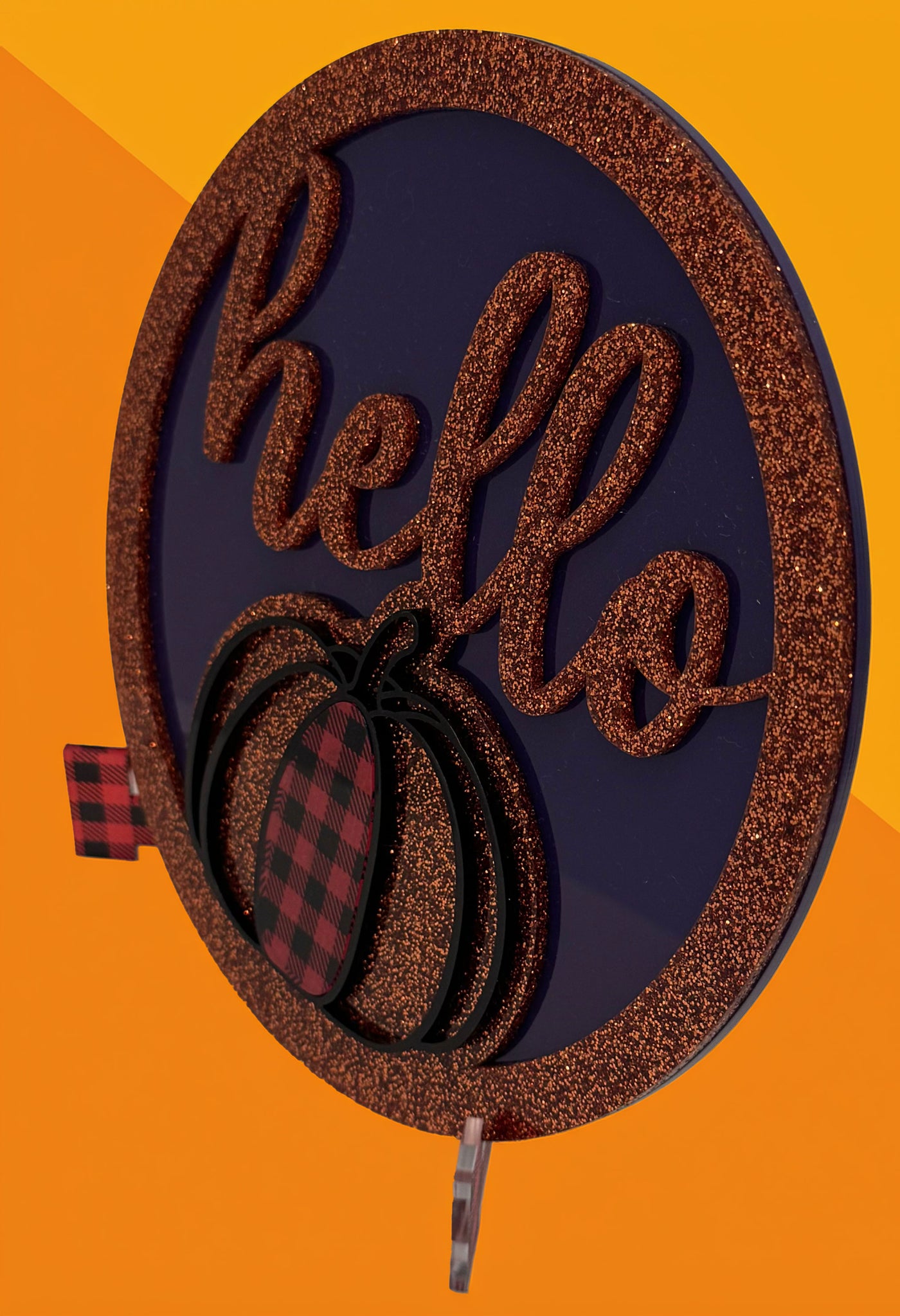 Hello Pumpkin - handmade home decor, handmade gifts online, unique handmade art, handmade wall art, acrylic on canvas paintings, handmade magnets, handmade signs for home, resin art wall decor, shattered glass art - Handmade For You