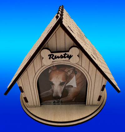 Customizable Dog House Photo Frame - handmade home decor, handmade gifts online, unique handmade art, handmade wall art, acrylic on canvas paintings, handmade magnets, handmade signs for home, resin art wall decor, shattered glass art - Handmade For You