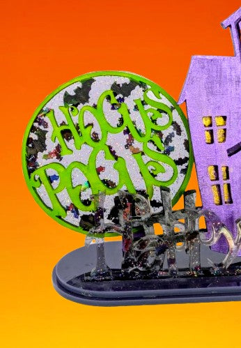 Haunted Adventure - handmade home decor, handmade gifts online, unique handmade art, handmade wall art, acrylic on canvas paintings, handmade magnets, handmade signs for home, resin art wall decor, shattered glass art - Handmade For You