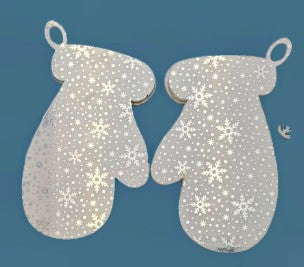 Glistening Mittens (Set of 4) - handmade home decor, handmade gifts online, unique handmade art, handmade wall art, acrylic on canvas paintings, handmade magnets, handmade signs for home, resin art wall decor, shattered glass art - Handmade For You