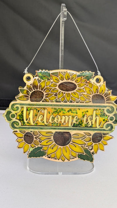 Welcome-ish hanging sign with Acrylic stand